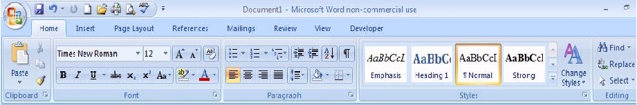 Word 2007 Environment (Office Button, Ribbon, and Quick Access Toolbar)